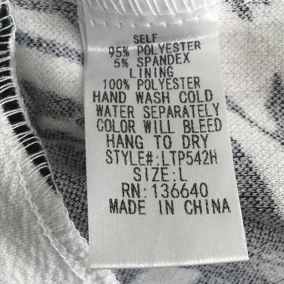 L'ATISTE by Amy Black/White Crop Top Size large - Picture 6 of 6